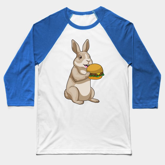 Rabbit Hamburger Baseball T-Shirt by Markus Schnabel